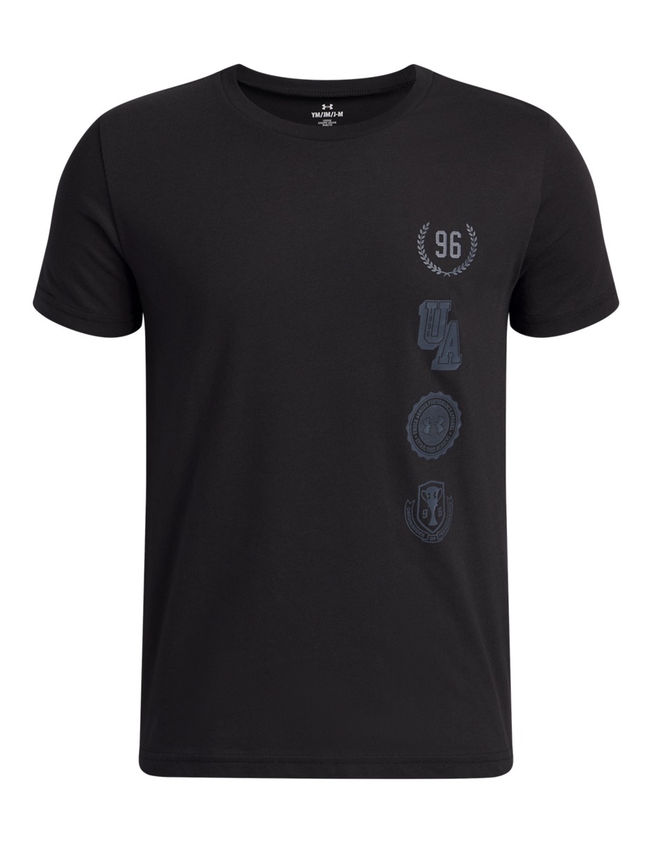 Playera deportiva para entrenamiento UA COLLEGE CREST LOGO SS de niño 2