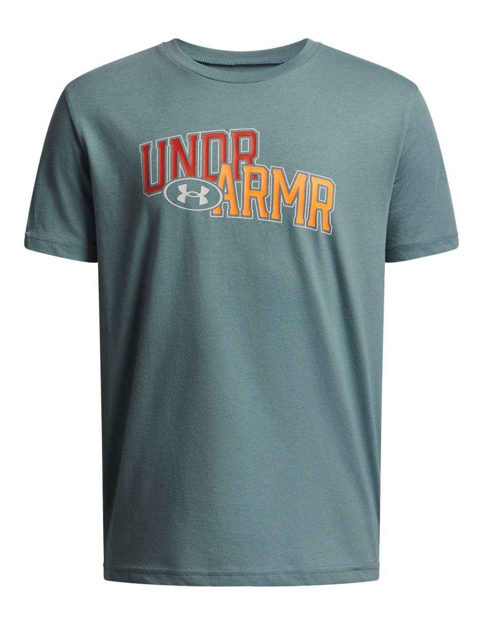 Playera deportiva para entrenamiento Ua Overaly Wm Ss de niño