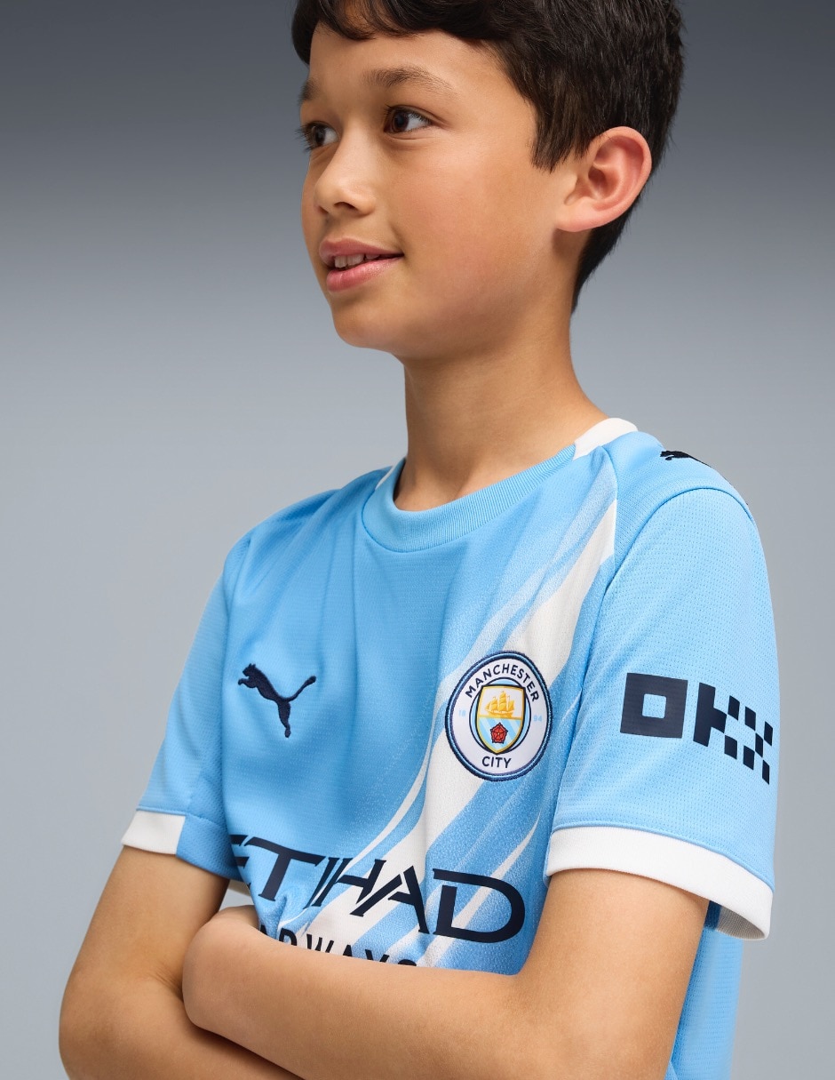 Jersey de Manchester City local manga corta   para niño 4