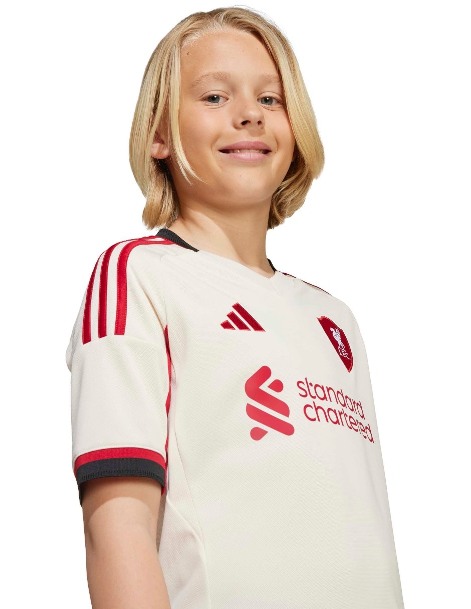 Jersey de Liverpool Football Club visitante manga corta para niño 7