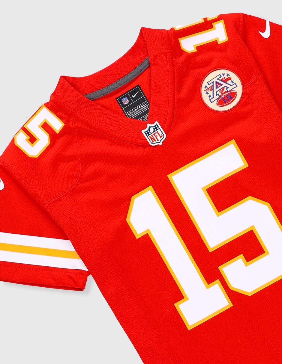 Jersey de Kansas City Chiefs local manga corta  fan para niño 4