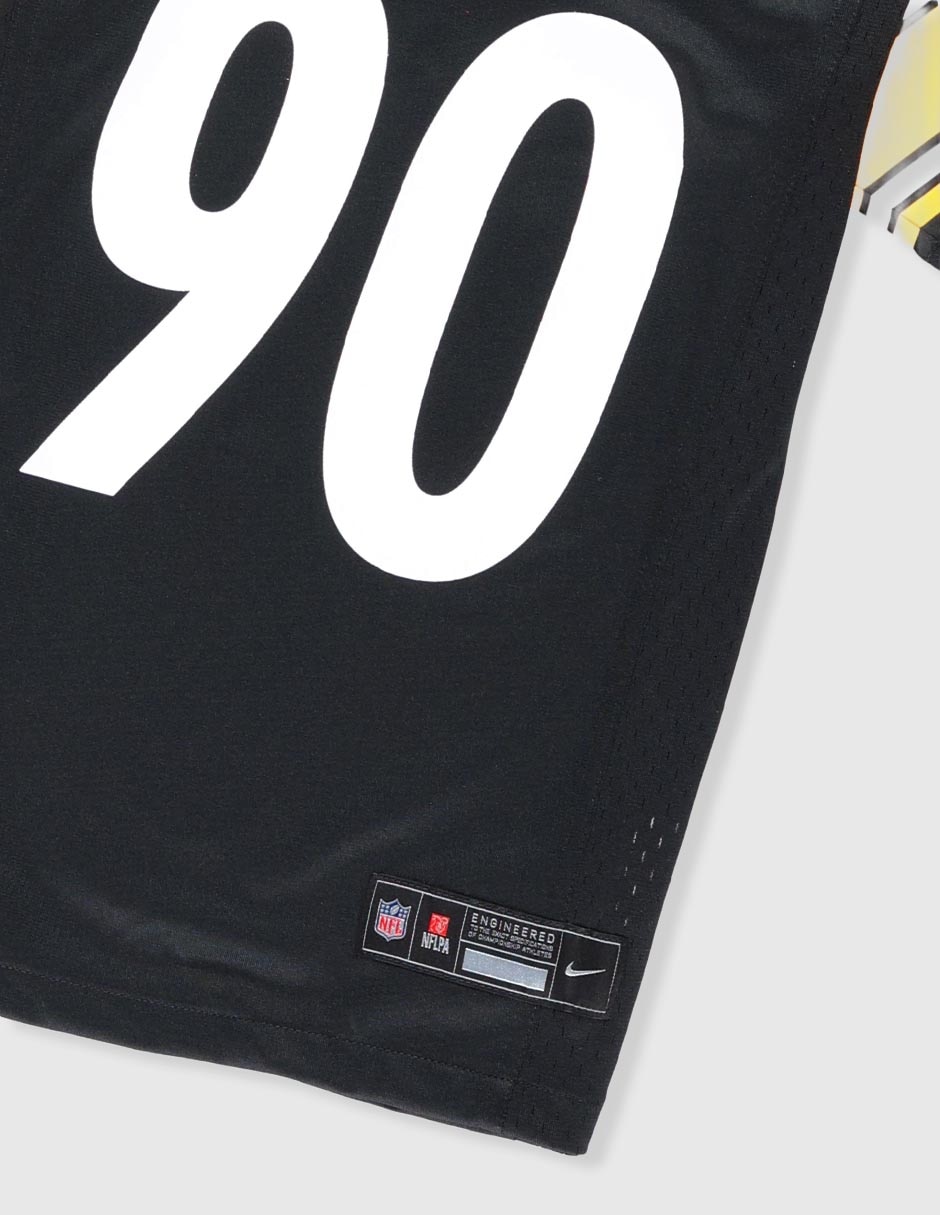 Jersey de Pittsburgh Steelers local de T.J. Watt manga corta  jugador para niño 3