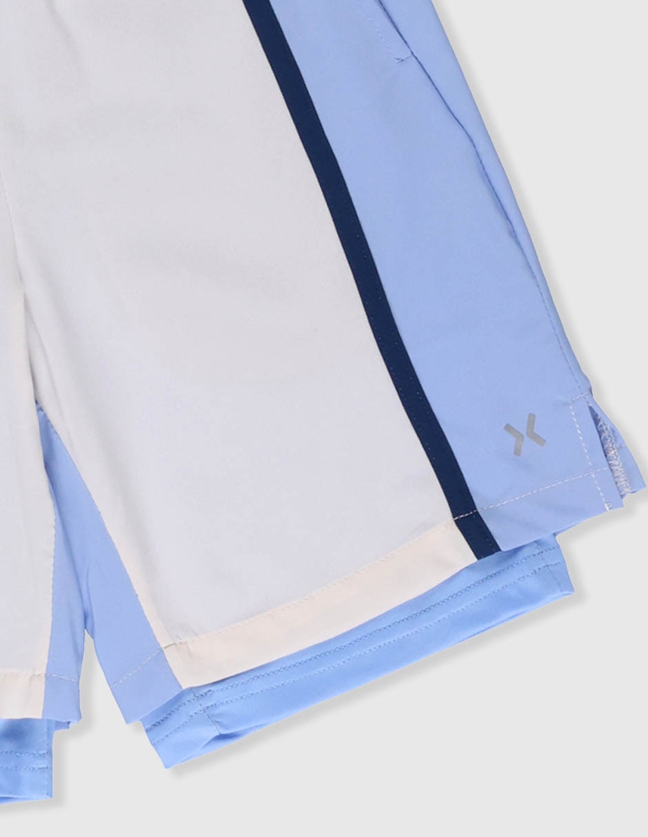 Short con malla efecto doble prenda para tenis niña 3