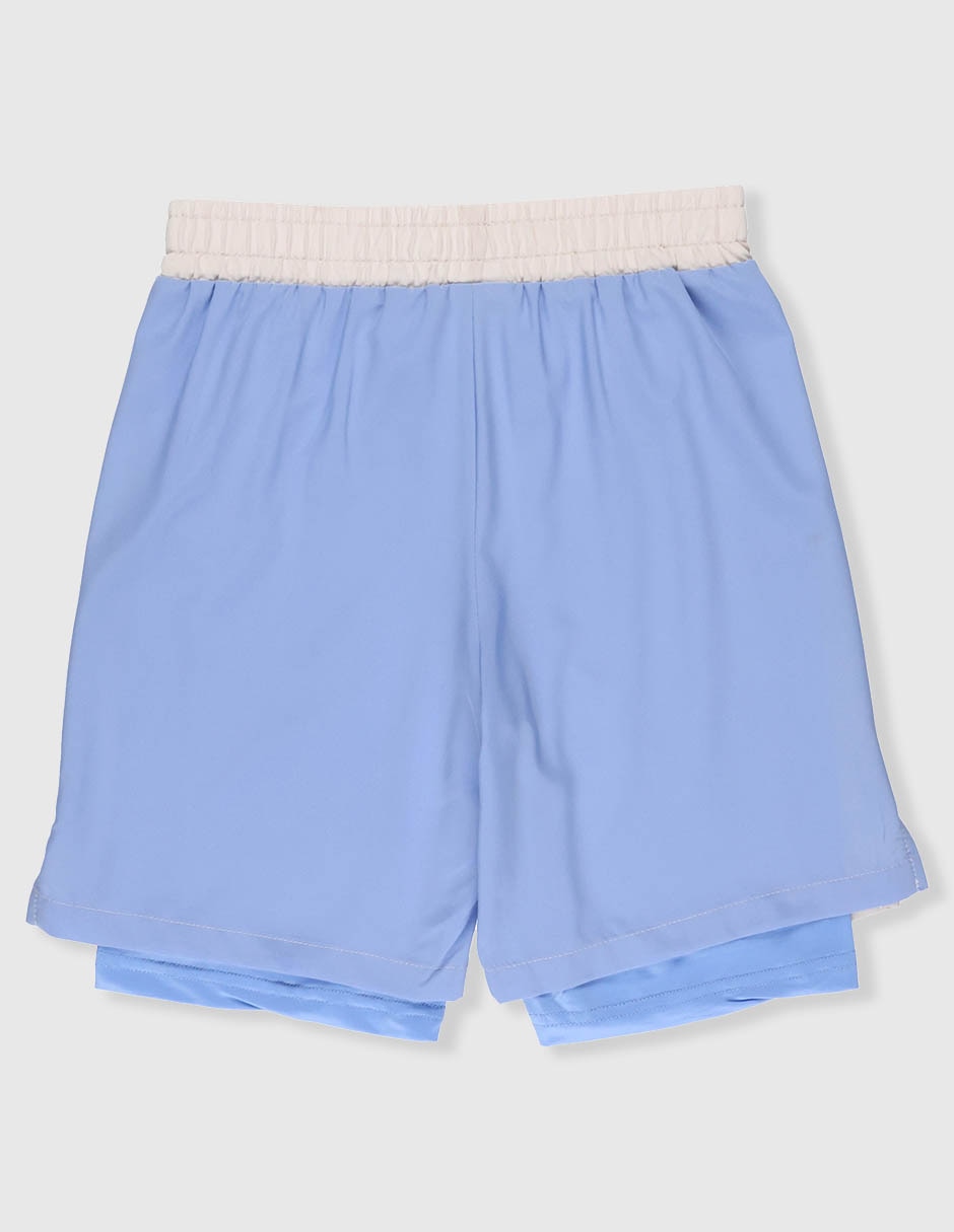 Short con malla efecto doble prenda para tenis niña 4