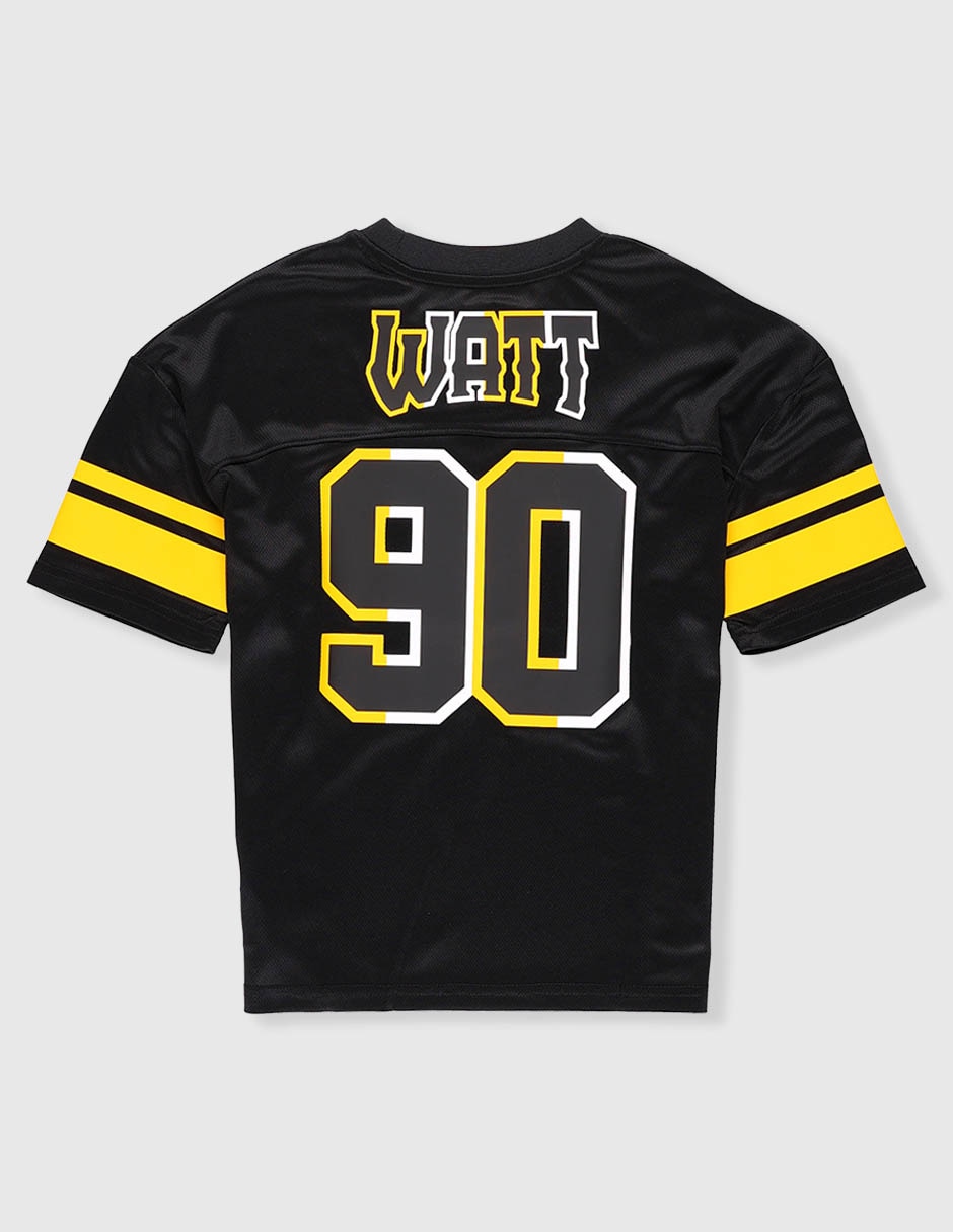 Jersey de Pittsburgh Steelers tercer equipo de T.J. Watt manga corta  jugador para niño 2
