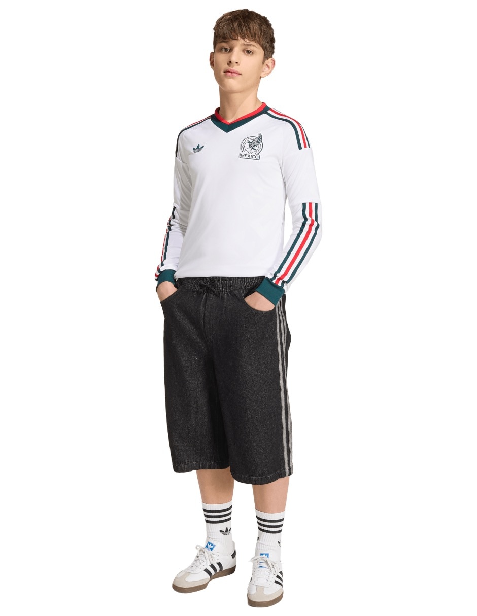 Jersey de Selección Nacional de México visitante manga larga fan para niño 5