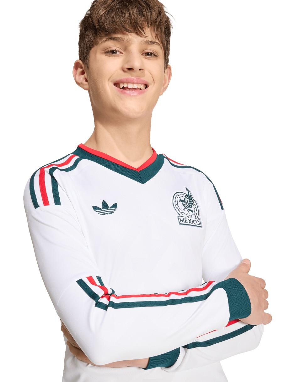 Jersey de Selección Nacional de México visitante manga larga fan para niño 6