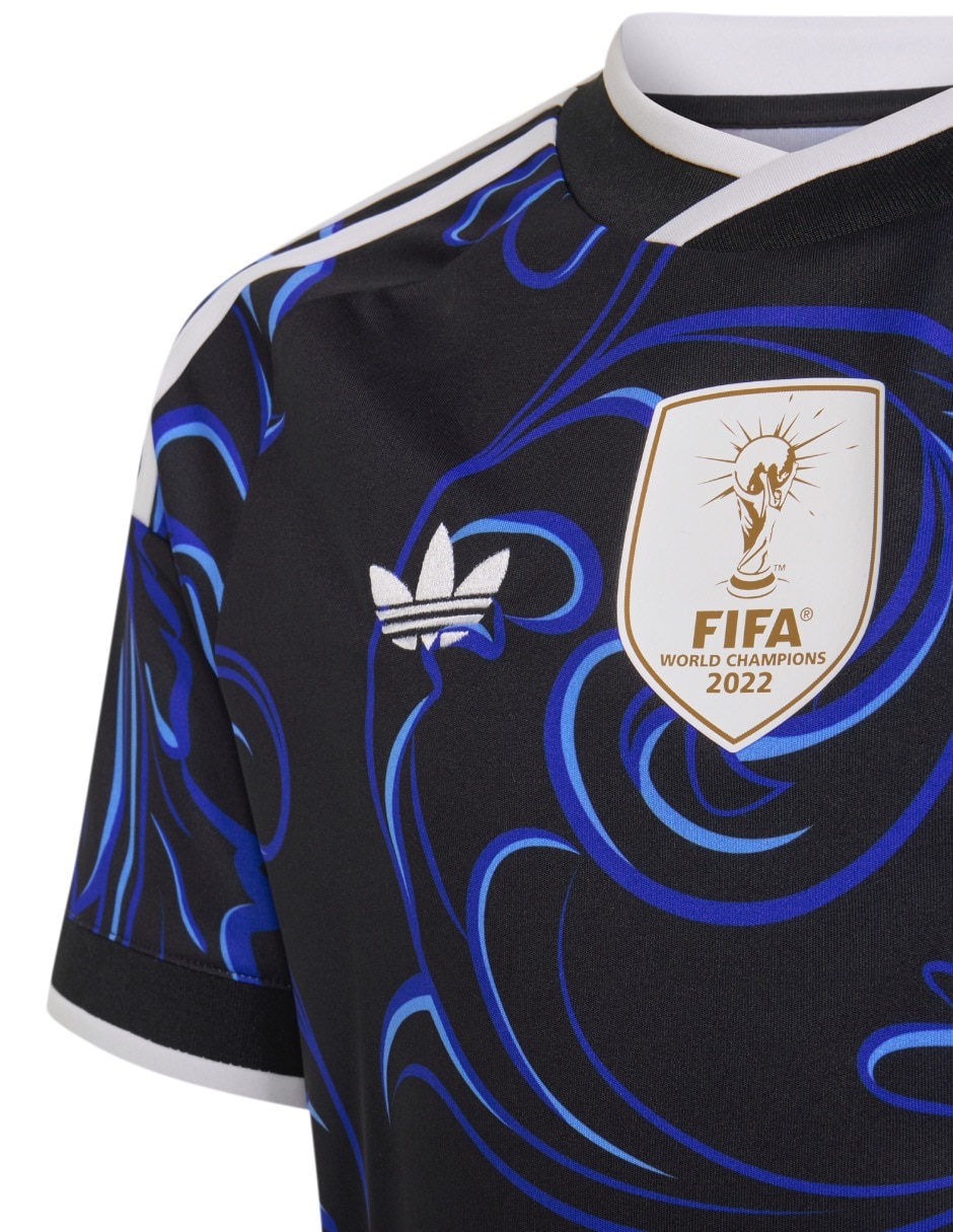 Jersey de Selección de fútbol de Argentina visitante manga corta fan para niño 4