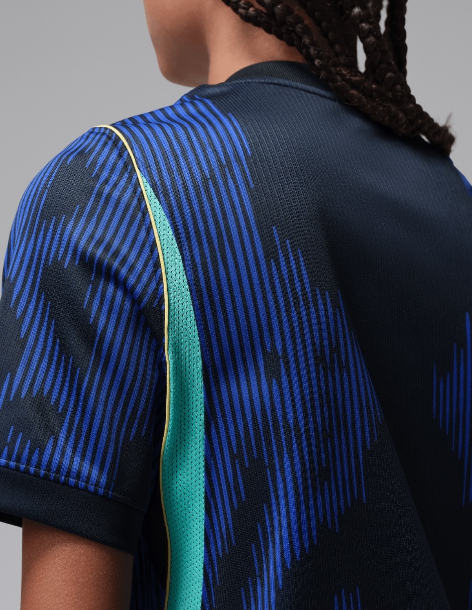 Jersey de selección de fútbol de Brasil visitante manga corta jugador infantil 9
