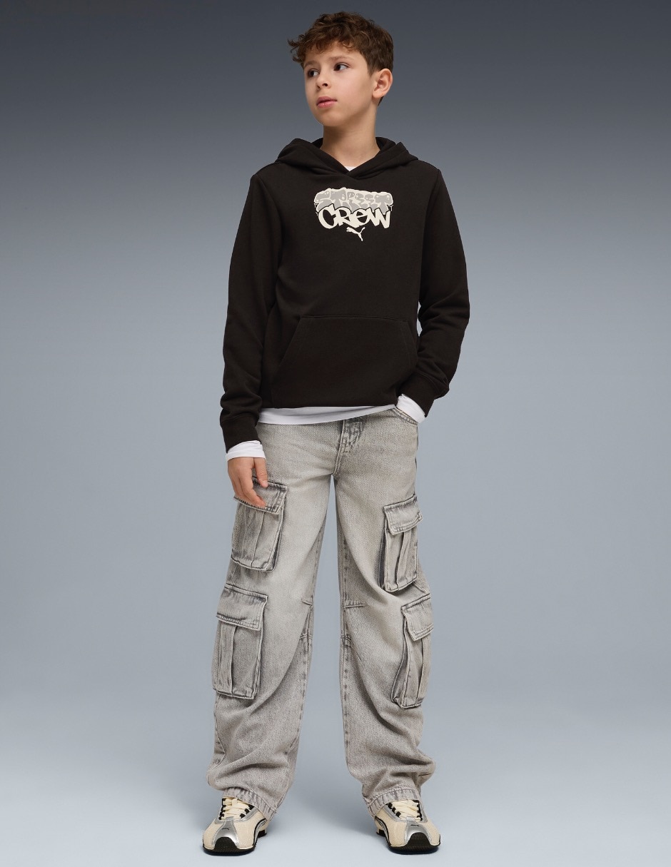 Sudadera con capucha y bolsa para niño 4