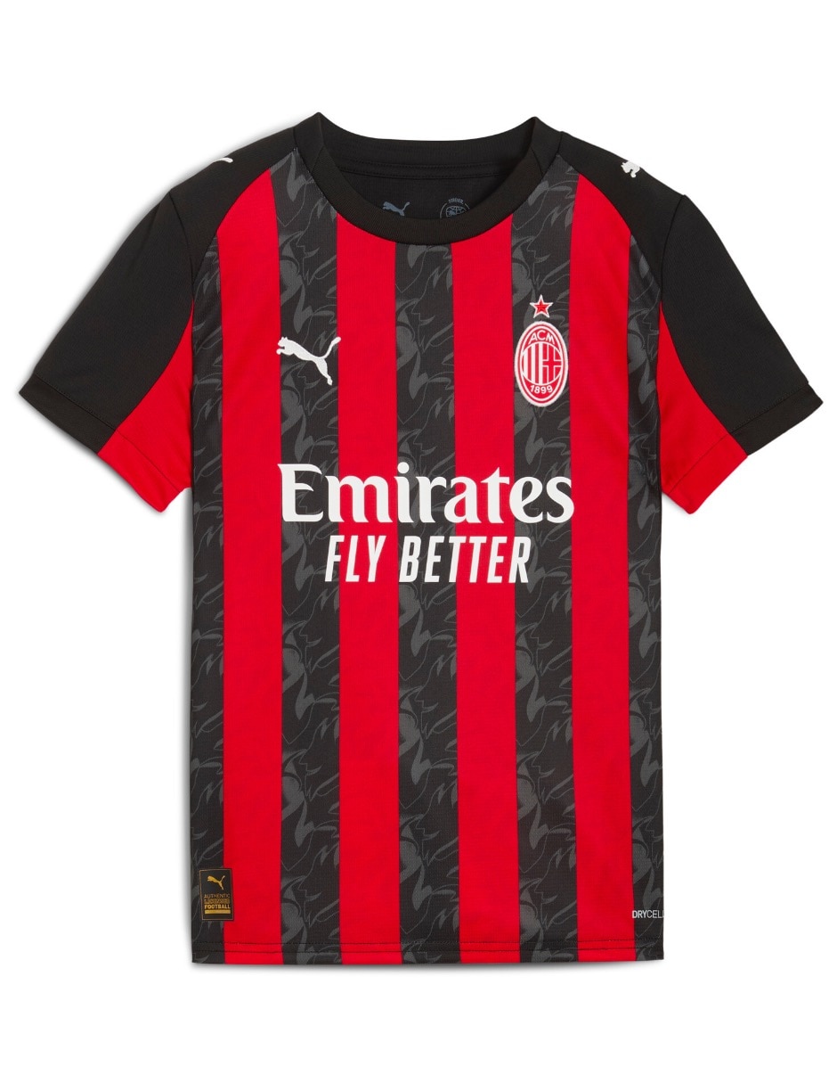 Jersey de AC Milan local manga corta fan para niño