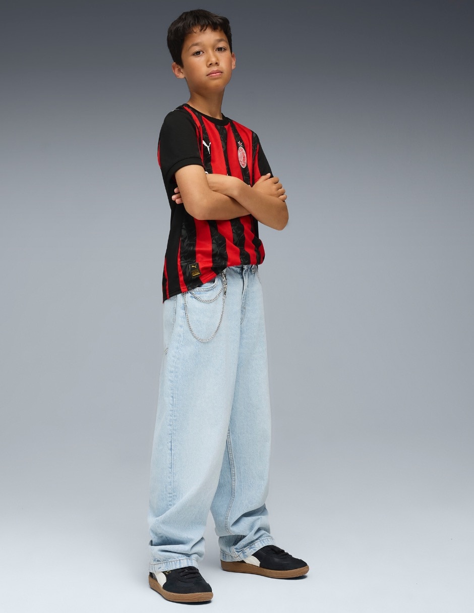 Jersey de AC Milan local manga corta  fan para niño 3