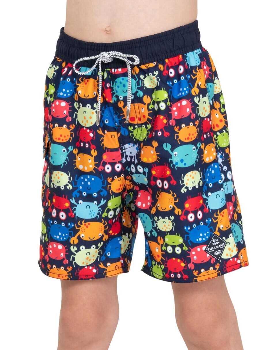 Short con malla Crabs para natación niño