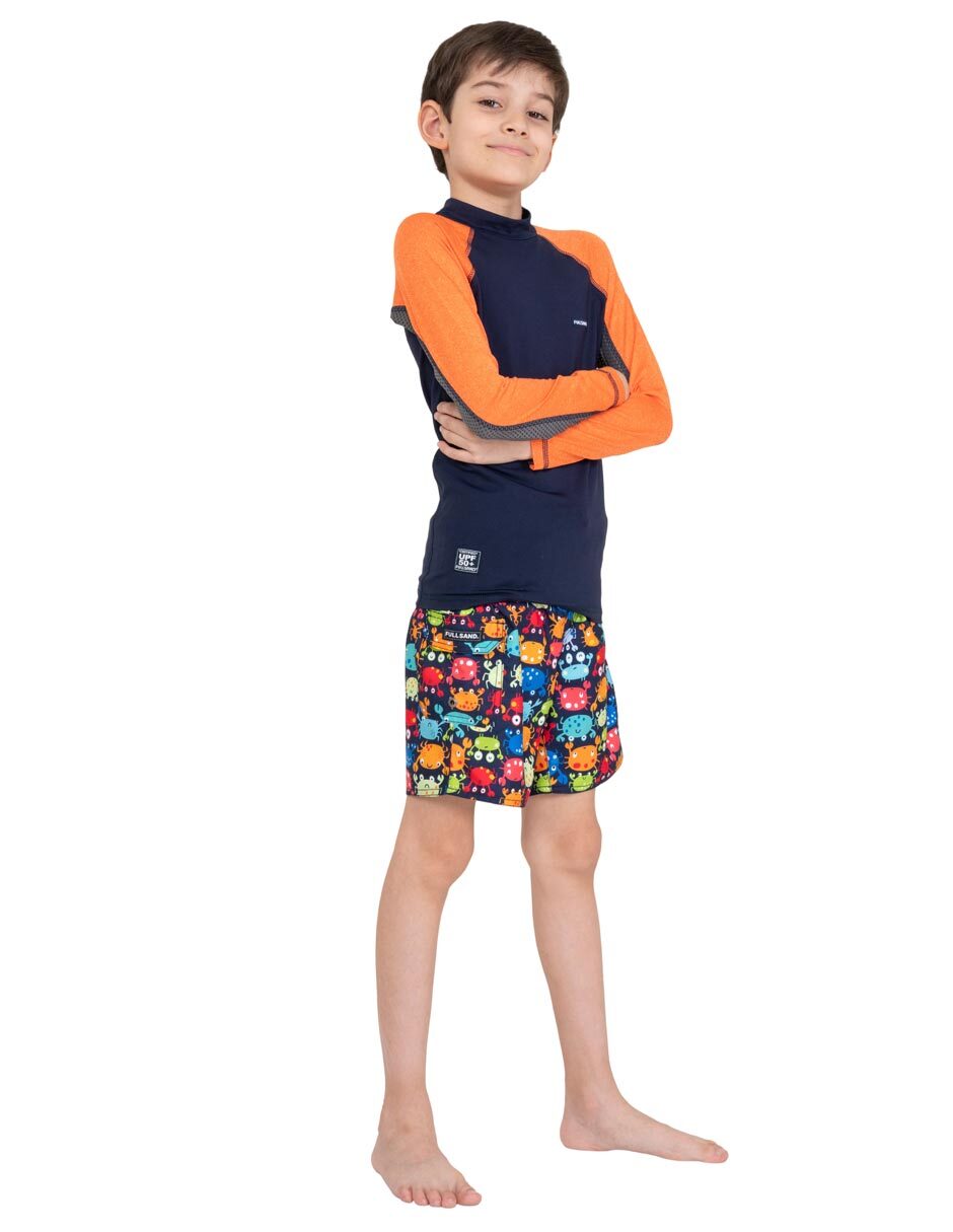Short con malla Crabs para natación niño 3
