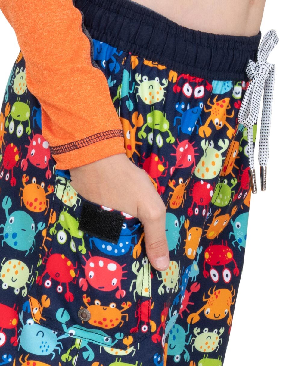 Short con malla Crabs para natación niño 5