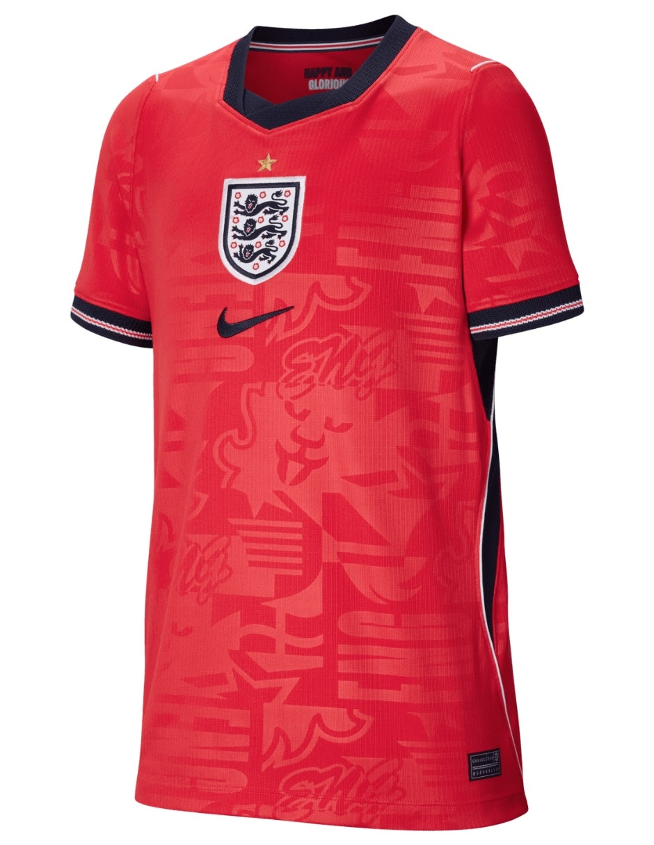 Jersey de Selección de fútbol de Inglaterra visitante manga corta fan infantil 3