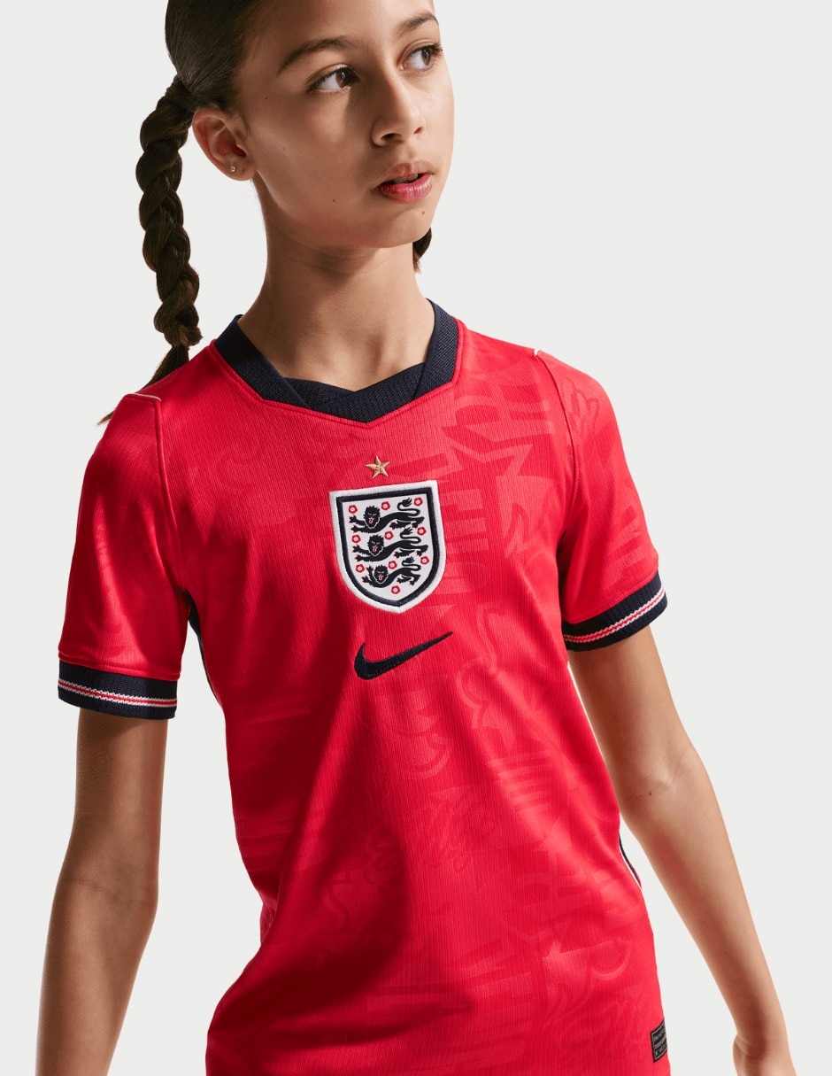 Jersey de Selección de fútbol de Inglaterra visitante manga corta fan infantil 7