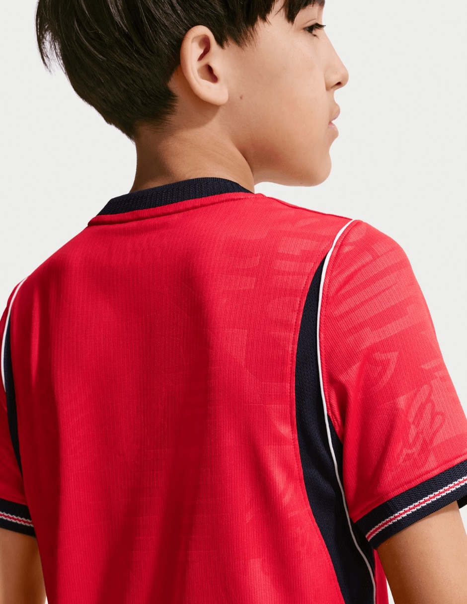 Jersey de Selección de fútbol de Inglaterra visitante manga corta fan infantil 10
