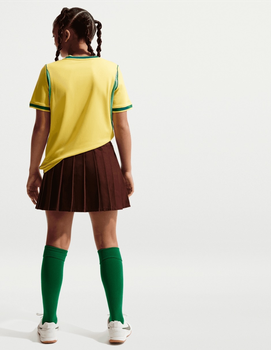Jersey de Selección de fútbol de Brasil local manga corta jugador para niña 3