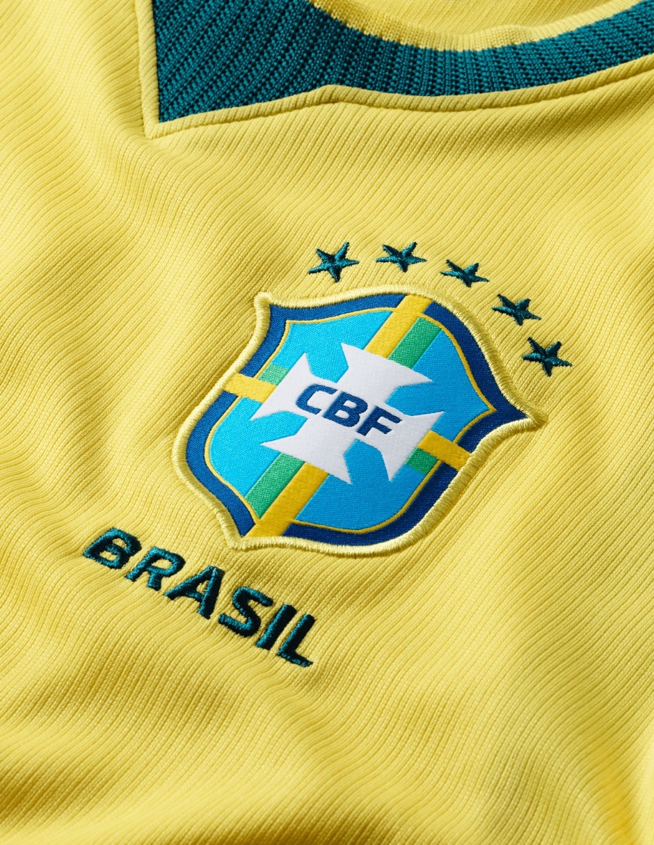 Jersey de Selección de fútbol de Brasil local manga corta jugador para niña 6